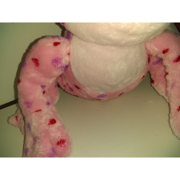 Ganz Webkinz Love Frog 9" plush Pink Hearts Stuffed‎ Animal Valentine Soft - Picture 7 of 13